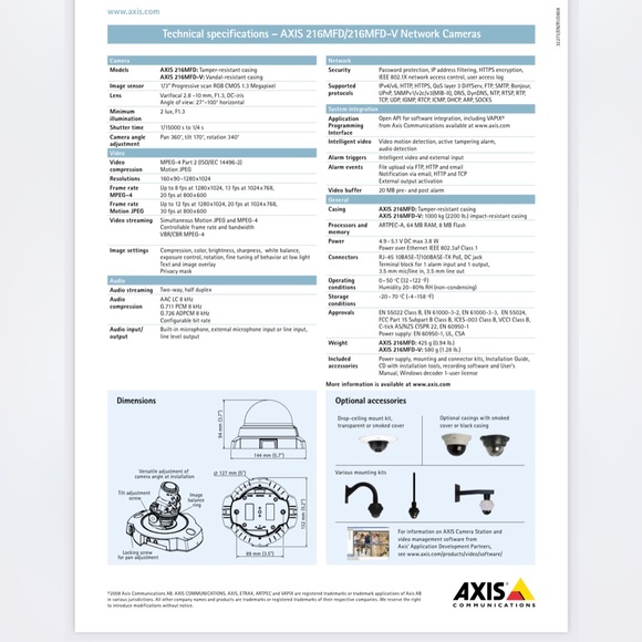Panasonic WV-NF284 (3) + Axis 216MFD (4) Lot of Pro Security Cameras 7 total - Picture 12 of 13